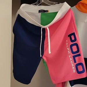 Polo hoodie short set multicolor size medium  men